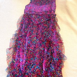 Super adorable purple sparkle Dress w straps dressy sz 12 Justice Lk NEW…